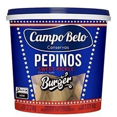 PEPINO BURGUER EM RODELAS CAMPO BELO 1,01 KG