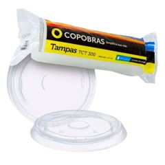 TAMPA BRANCA 200/300ML COPOBRAS 50UN