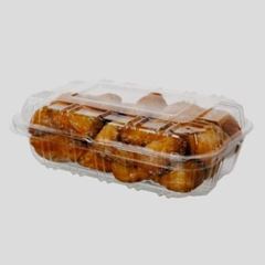 DA 18 POTE RETANGULAR C/ TAMPA ARTICULADA PARA DOCES E SALGADOS