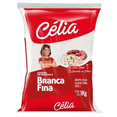 FARINHA DE MANDIOCA BRANCA FINA CELIA 1KG