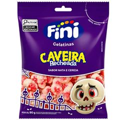 BALA GELATINA CAVEIRA RECHEADA FINI 80G