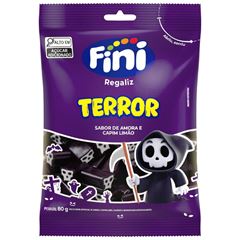 BALA GELATINA REGALIZ TERROR FINI 12X80G