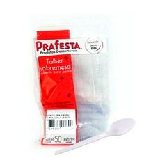 COLHER SOBREMESA BCA PRAFESTA PCT 50UN