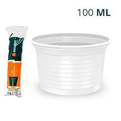 POTE TRANSPARENTE 100ML MINAPLAST PACOTE 100UN