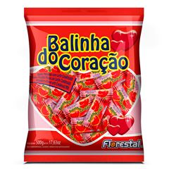 BALINHA CORACAO MORANGO FLORESTAL 500G