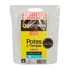 KIT POTE/TAMPA COPOBRAS 140ML PCT 25UN