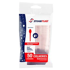 COLHER REFEICAO CRIST STRAWPLAST PC/50UN